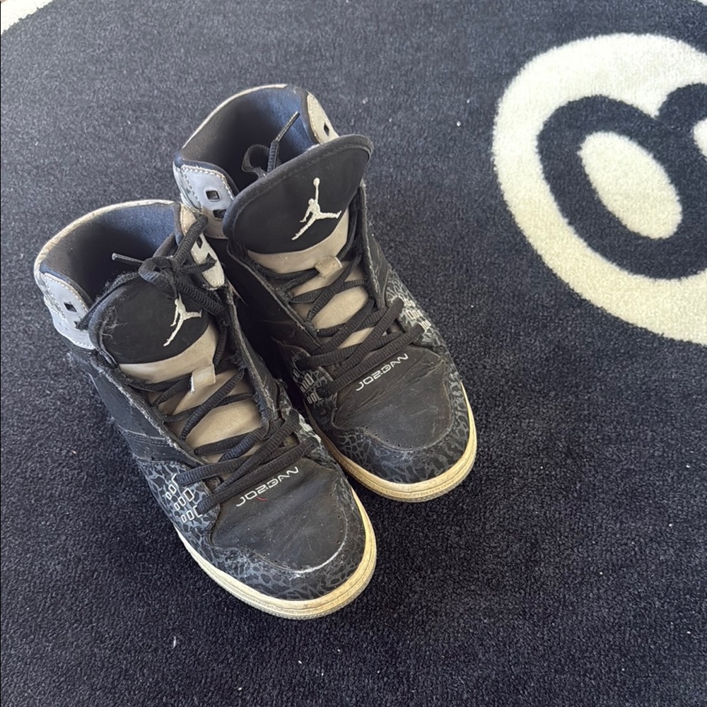 Air Jordan Black and Gray High-Top Sneakers